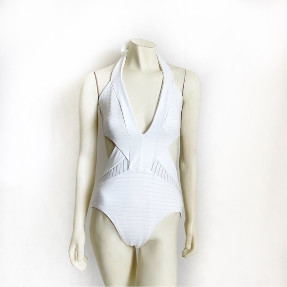Jets by Jessika Allen Plunge One Piece Swimsuit Size 10 - Picture 1 of 8